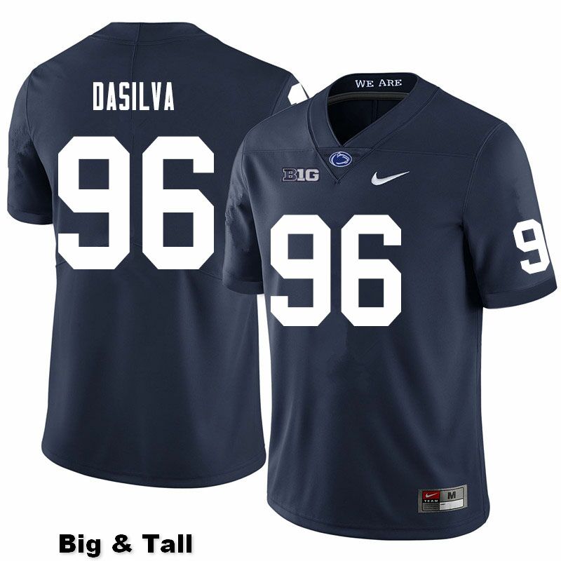 NCAA Nike Men's Penn State Nittany Lions Anthony DaSilva #96 College Football Authentic Big & Tall Navy Stitched Jersey IDL6798SH